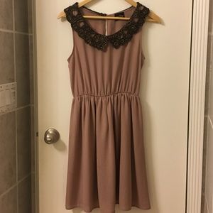 Audrey dark beige dress